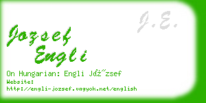 jozsef engli business card